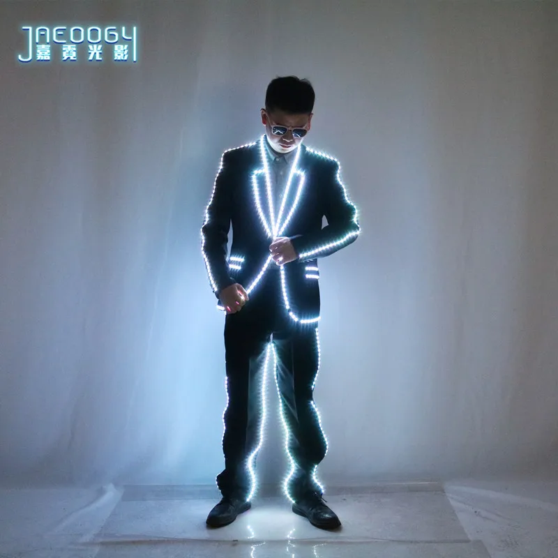 LED 발광 이브닝 댄스 화려한 안경, 무대 DJ 분위기 세트, 할로윈 형광 의류