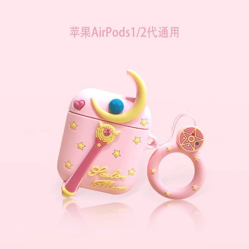 Creative cute cartoon Sailor Moon airpods 1//2 bluetooth silicone