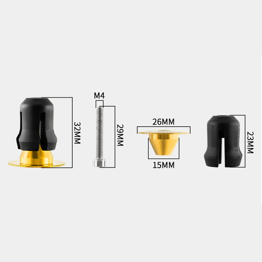 Expansion Lock Bicycle Handlebar Grip End Plug Cover MTB Road Bike Aluminum-Cap Road Bike Expansion Plug 32 X 26MM Bar Ends