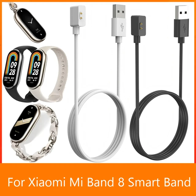 Cargador magnético USB de repuesto para Xiaomi Mi Band 8, cable de carga de  succión magnética, accesorios, adaptador de cargador de reloj, equipo -  AliExpress
