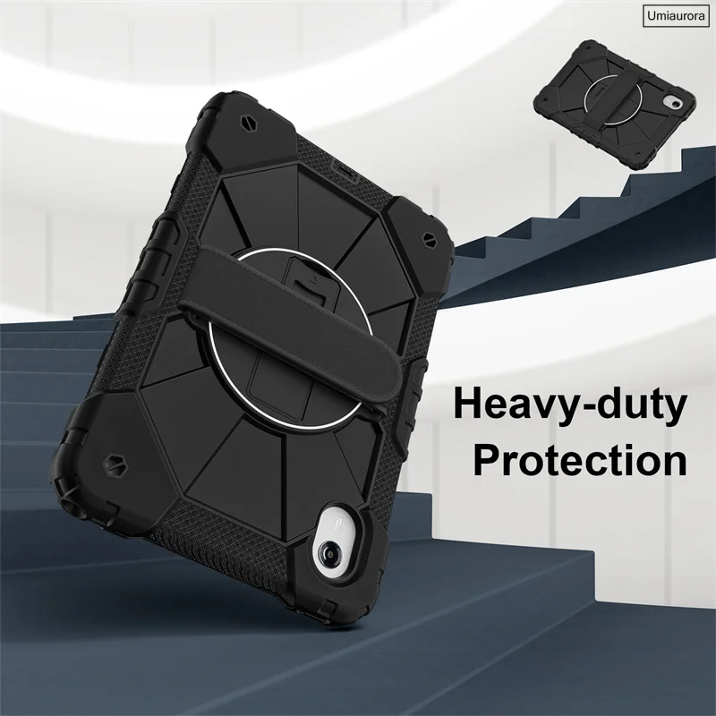 Shockproof Rugged Tablet Case with Stand and Strap