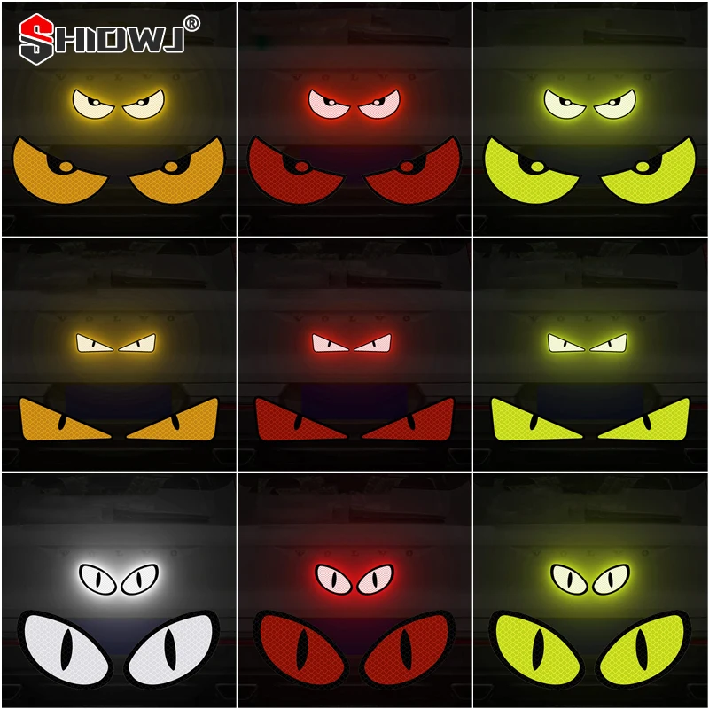 

Eye Car Styling And Decal Auto Scratches Cover For Automobile Body Fuel Tank Bumper Monster Reflective Sticker Cool Trim