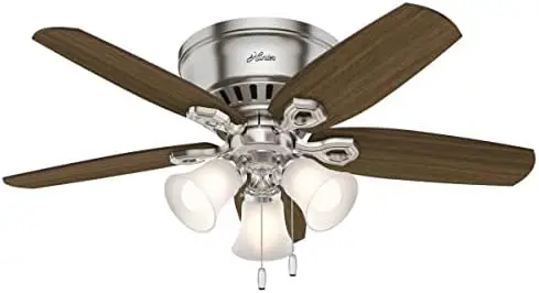 

Company, 51090, 42 inch Builder Snow White Low Profile Ceiling Fan with LED Light Kit and Pull Chain