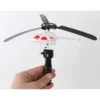 Pull String Helicopter Toy Creative Funny Copter Toy Educational Gift Toy for Children Kids (Random Color) 2