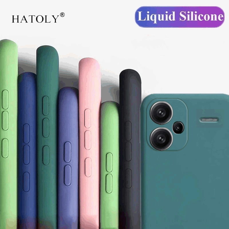 Funda de silicona líquida para Xiaomi Redmi Note 13 Pro Plus, carcasa de  TPU Original de lujo a prueba de golpes - AliExpress