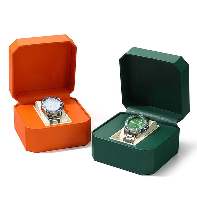 Watch Storage Box Fashionable Flip Cover Octagonal Box Watch Case Organizer Provide Free Personalized Services Display