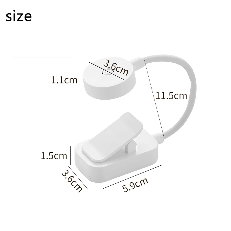 LED Light Desk Lamp Night Light Mini Night Light Book Light Mini LED Light LED Desk Lamp USB Charging Portable LED Book Lights Eye Protection Night Light Mini 360&deg;Clip-On