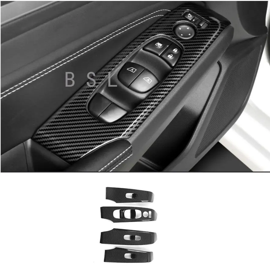 

For Nissan Altima Sedan 2019 Door Handle Armrest Window Lift Mirror Adjust Switch Cover Sticker Trim Moldings Car Styling