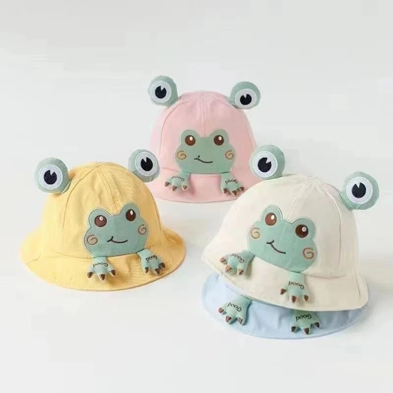 를위한 편안한 목화 양동이 모자 봄 여름 어부 모자 어린이 야외 태양 모자 유행  DropShipping