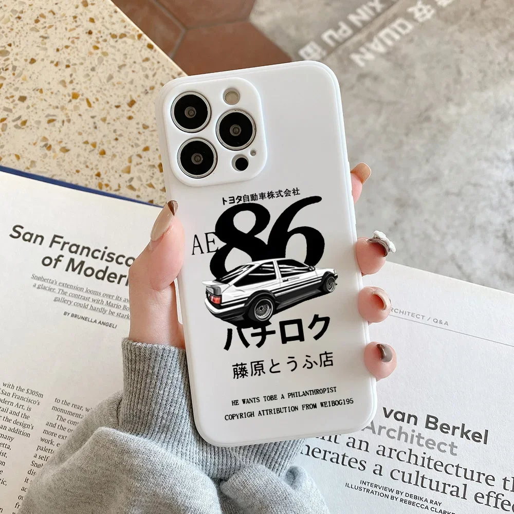 Japan Anime Initial D Car AE86 Soft Silicone Phone Case - Animation Design Cover