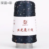 100g/ball Sequin Yarn Hand Knitting Threads Shiny Sequins Diy Lace Crochet Thread Wholesale Dropshipping Needlework 1