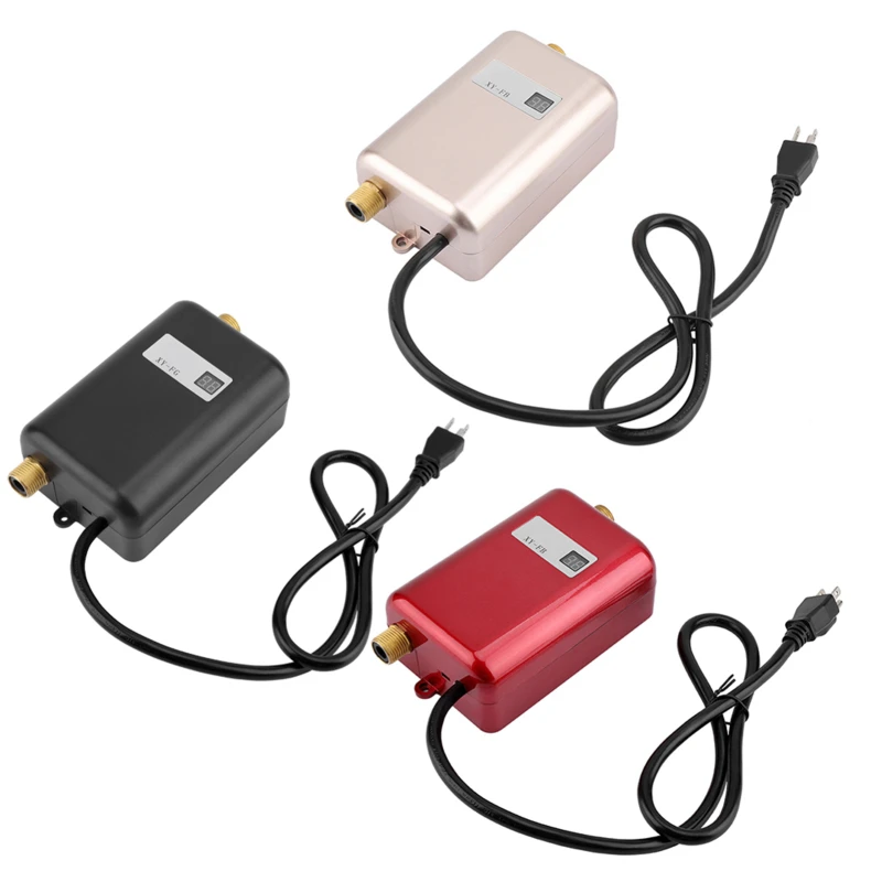 Mini Electric Tankless Hot Water Heater System for Kitchen or Bathroom 110V 3000W US Plug Safe Heater 1