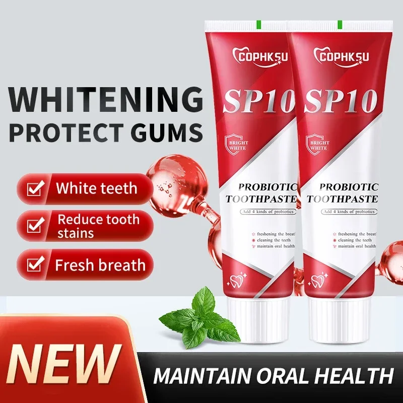 SP-10 Probiotic Toothpaste Whiten Tooth Remove Plaque Stains Teeth Whitener Oral Hygiene Clean Fresh Breath Teeth Care Product teeth whitening essence teeth whitening product teeth health product