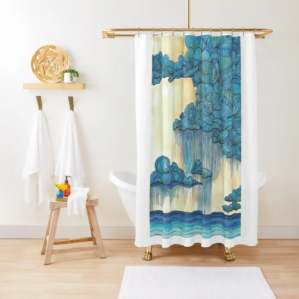 

Abstract Ocean Scene Shower Curtain For Bathroom For Shower Shower Set For Bathroom Set Curtain