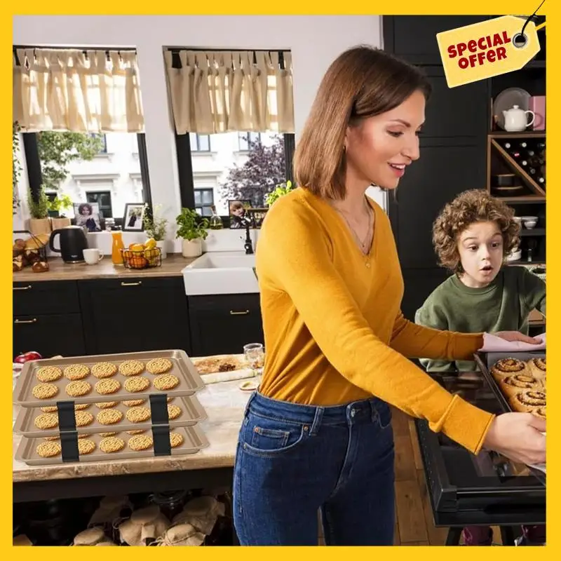 A45G-12PCS Baking Sheet Stackers Tray Stackers Baking Sheet Rack Tray For Cookie Sheets For Kitchen, Picnic, BBQ