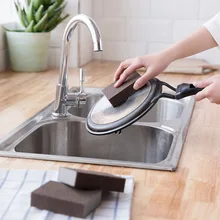 

1/3Pcs Magic Sponge Eraser Carborundum Removing Rust Cleaning Brush Descaling Clean Rub for Cooktop Pot Kitchen Sponge