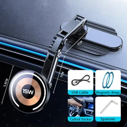 Magnetic Wireless Car Charger and Stand with Fast Charging Capability (Charging B)
