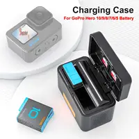 ZGCINE PS-G10 Mini Battery Charging Box For GoPro 11 10 9 8 7 6 5 5200mAh Smart Charging Case Battery Storage Box For Gopro Hero 1