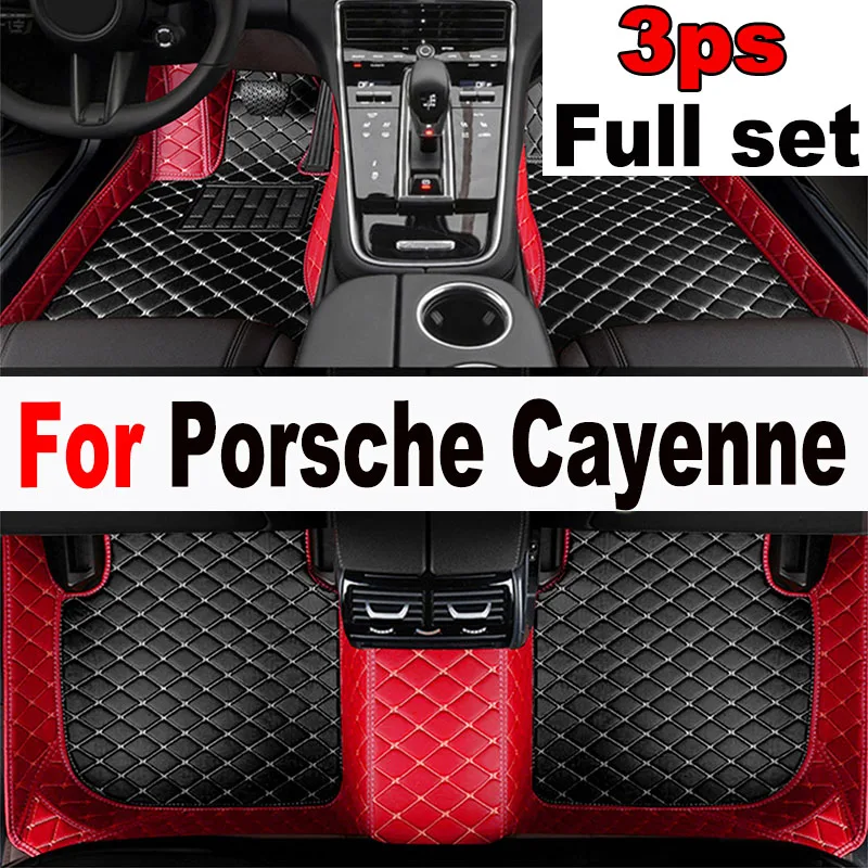 

Leather Car Floor Mats For Porsche Cayenne 9Y0 9Y3 2018~2022 5 Door Anti-dirt Pad Car Mat Luxury Tapis Voiture Car Accessories