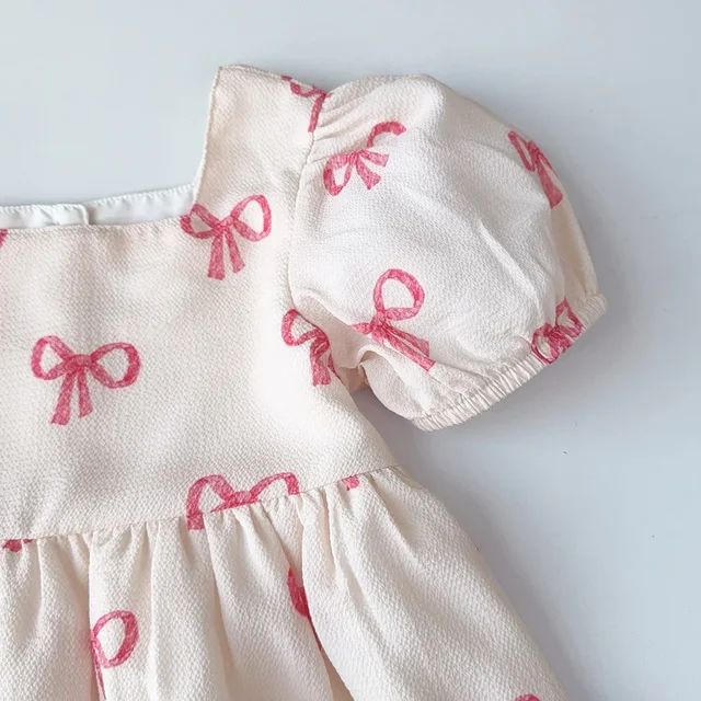 Girls Summer Bow Dress 5