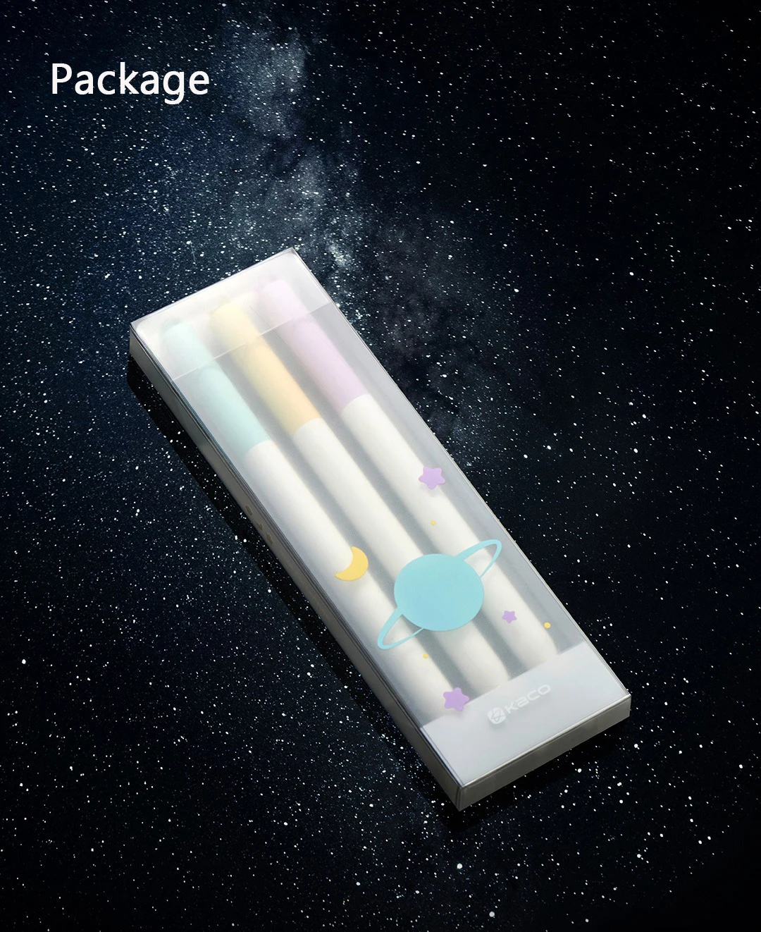 kaco♩⋆* 3pcs KACO FIRST Kawaii Gel Pens,Star Rotating High Value 0.5