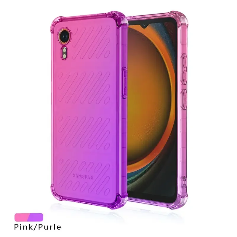 Gradient Shockproof Silicone TPU Case - Transparent Protective Cover