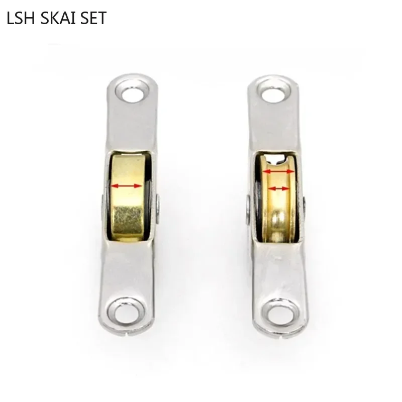 Stainless Steel Sliding Door Roller Wheel Barn Door Window Rollers Flat/concave Groove Mute Pulley Furniture Hardware 2pcs sliding door roller sliding door pulley