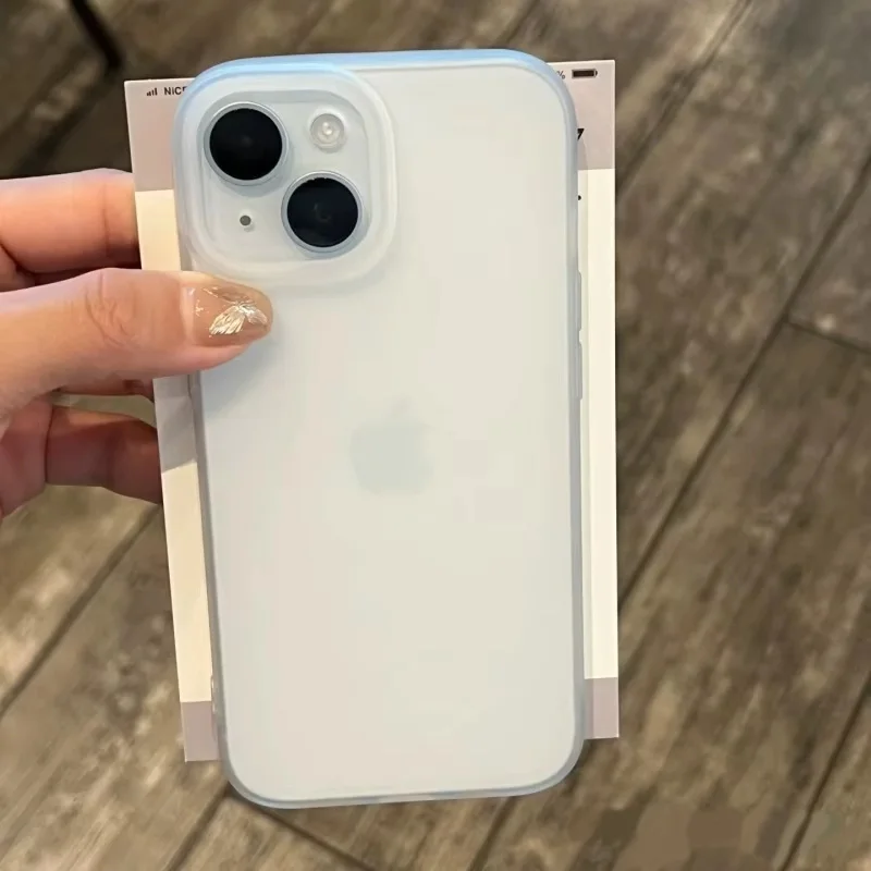 Transparente, matte, stoßfeste Handyhülle für iPhone 17 16 15 14 13 12 11 Pro Max Air 15 16 Plus 13 12 Mini Rückseiten-Stoßfänger-Schutzhülle – Detail 3