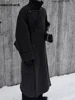 Mauroicardi Autumn Winter Oversized Long Thick Soft Warm Black Wool Blends Coat Men Luxury Designer Clothes Woolen Overcoat 2024 1