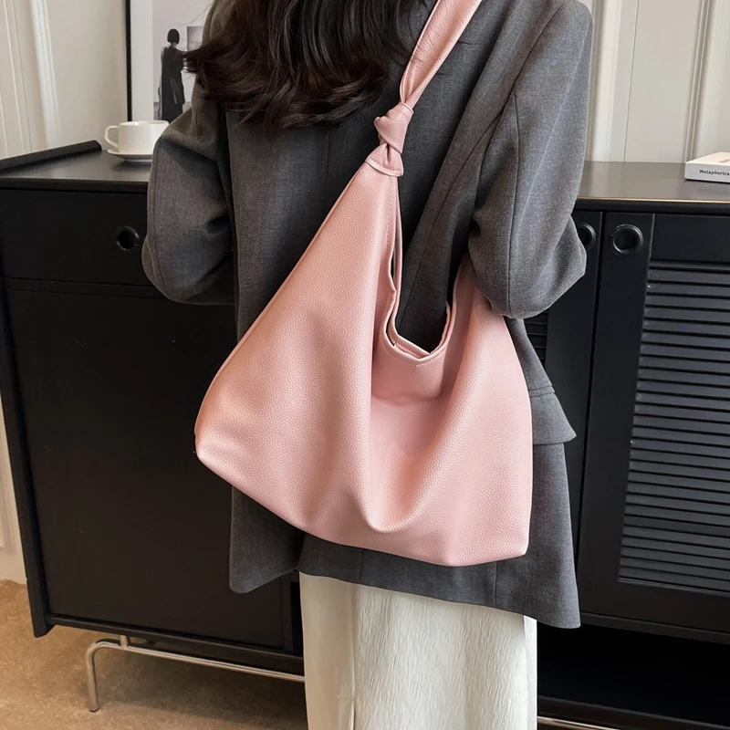 

2024 женские популярные повседневные Наплечные Сумки из искусственной кожи для девочек, модные сумки, вместительные мягкие дамские сумочки через плечо для покупок