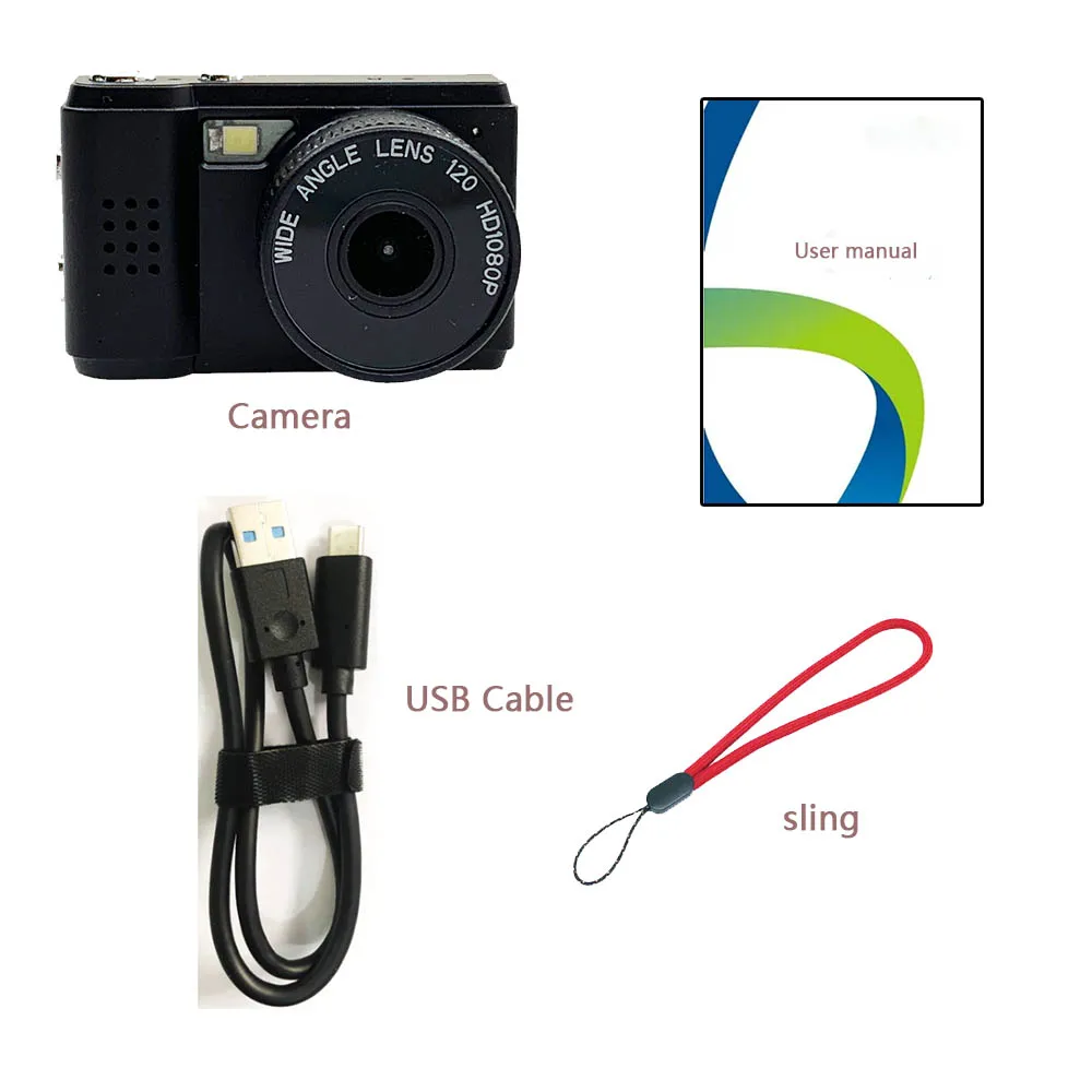 Mini Camera With Screen CMOS Indoor Home Outdoor 1080p Sports Portable Vintage V