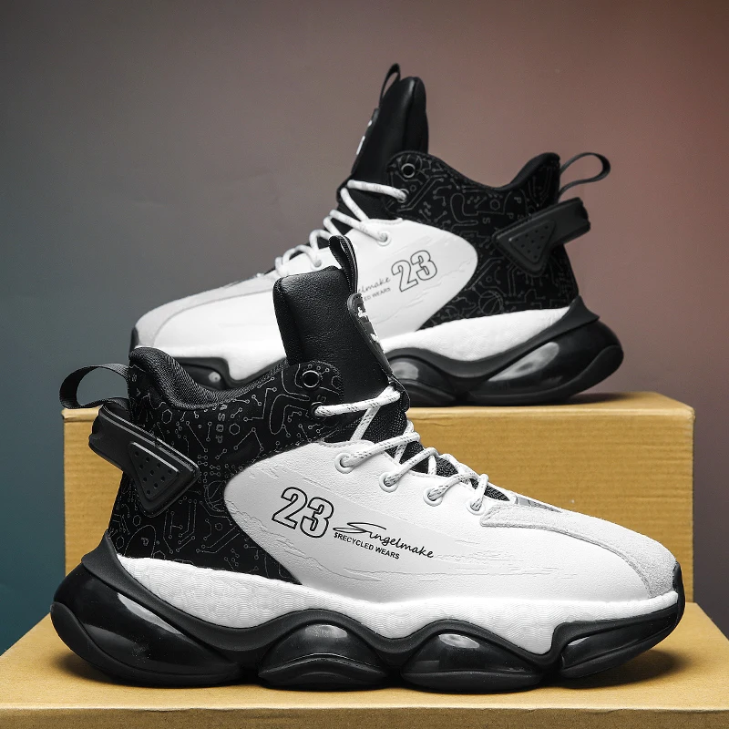 

Men's Basketball Shoes Non-Slip Breathable Cushioning Wearable Sports Shoes Gym Training Athletic Basketball Sneakers for men