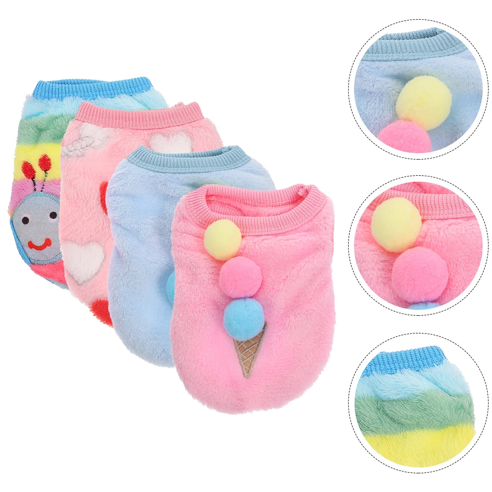 

Ipetboom Colorful Sweater Winter Warm Puppy Clothes Small Pet Costume Rabbit Clothes Kitten Fleece Sweater Pet Apparel Guinea