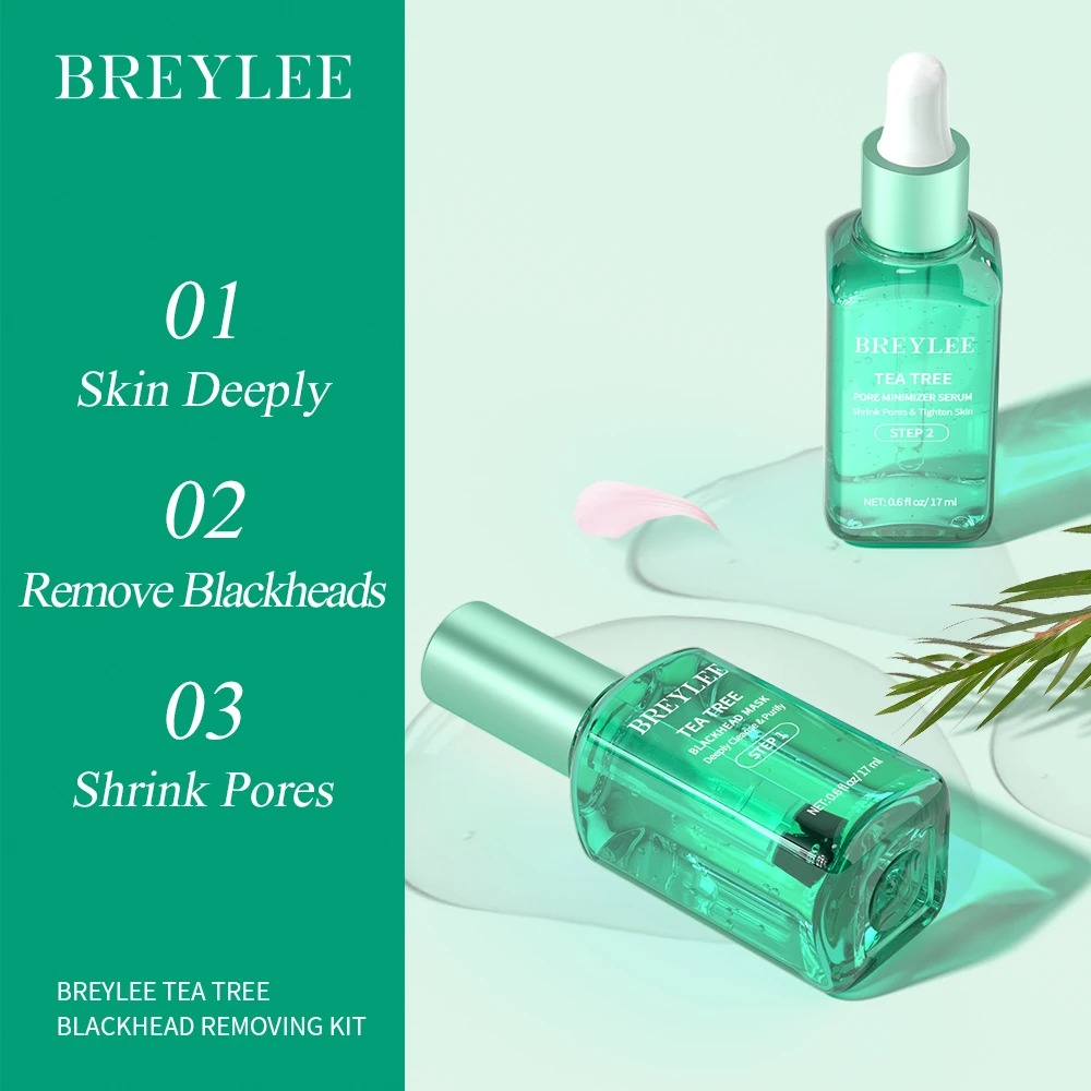 

BREYLEE Blackhead Remover Shrink Pores Serum Face Skin Care Mask Black Dots Nose Face Mask Nose Strips Deep Cleansing Acne Treat