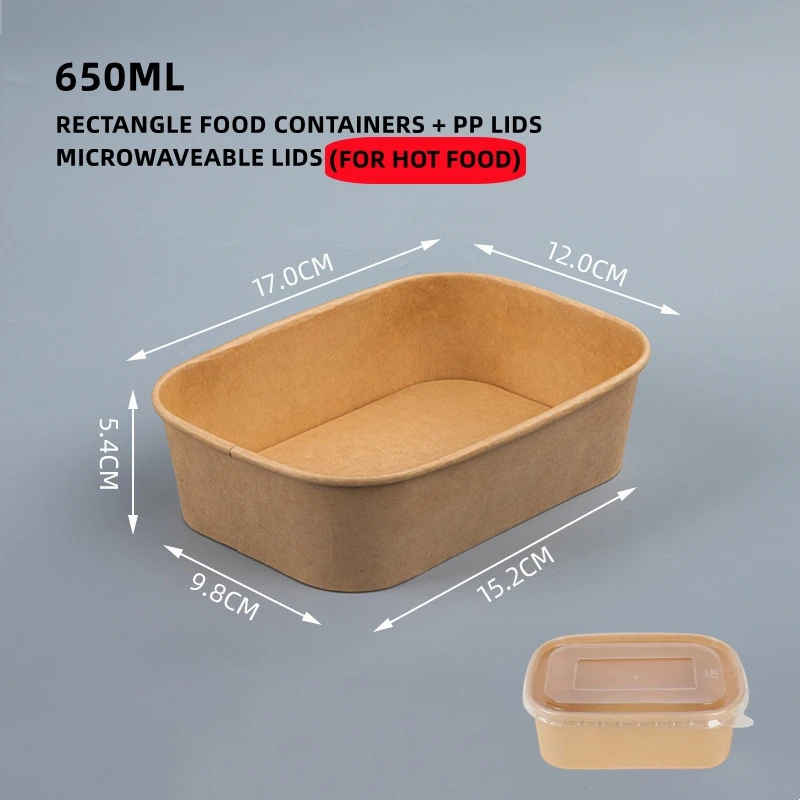 Disposable Meal Prep Food Container  Disposable Paper Food Containers -  10pcs Kraft - Aliexpress