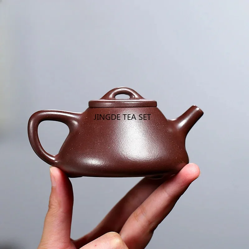 100ML retro Yixing purple clay teapot original ore red mud handmade plum blossom tea set business gift