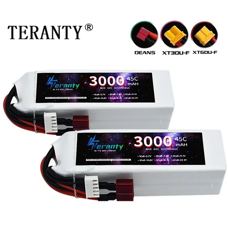 

Lipo Battery 14.8V 4S 3000mah 45C Max 60C With Deans T/XT30/XT60 Connector For RC Airplanes Helicopters Car Boat Truck Parts