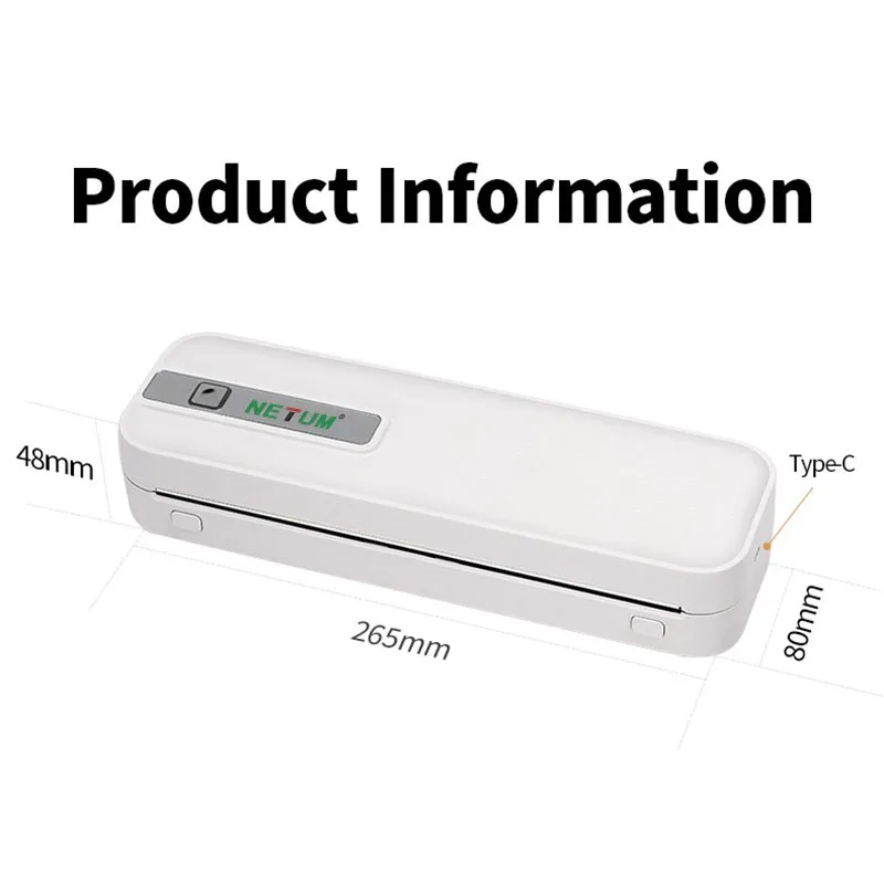 Portable A4 Thermal Printer Inkless  Bluetooth Compatible Mobile Office Document Photo Printer Perfect for Travel & Home Use - 2