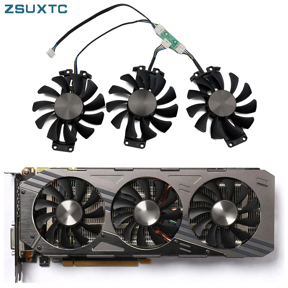 75Mm Ga81S2U 4Pin Gtx980 Gtx970 Vga Gpu Ventola Di Raffreddamento Sostituire Per Zotac Geforce Gtx 980-4Gd5 Gtx 970 Amp 4G Scheda Grafica