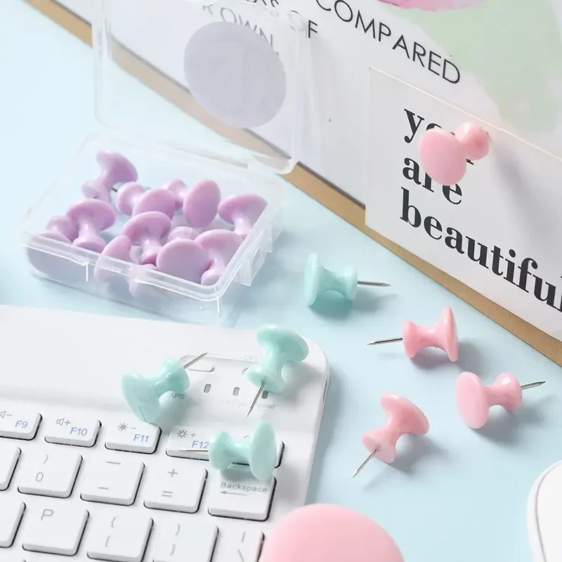 Push Pins 40/10Pcs Pink/Green/Purple Thumb Thumbtack Board Pins Drawing Photo Wall Studs Office School Supplies Push Pins