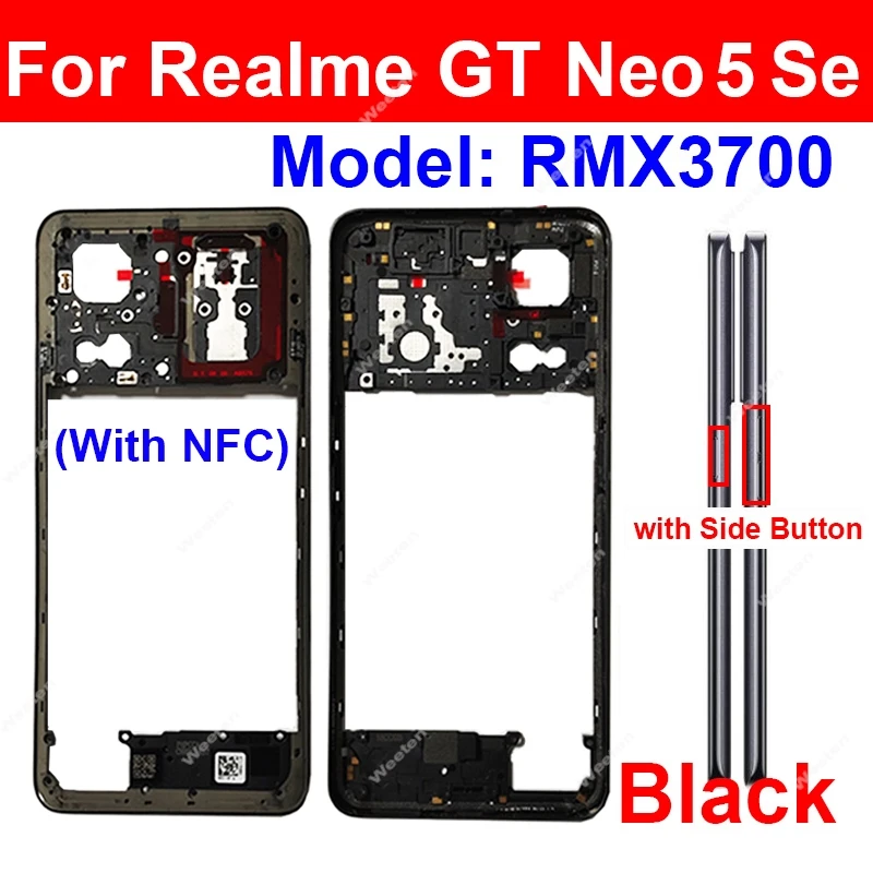 Realme GT3 GT Neo 5 Neo 5Se 용 미들 하우징, 미들 프레임 커버, 후면 커버, 배터리 문짝 하우징 부품