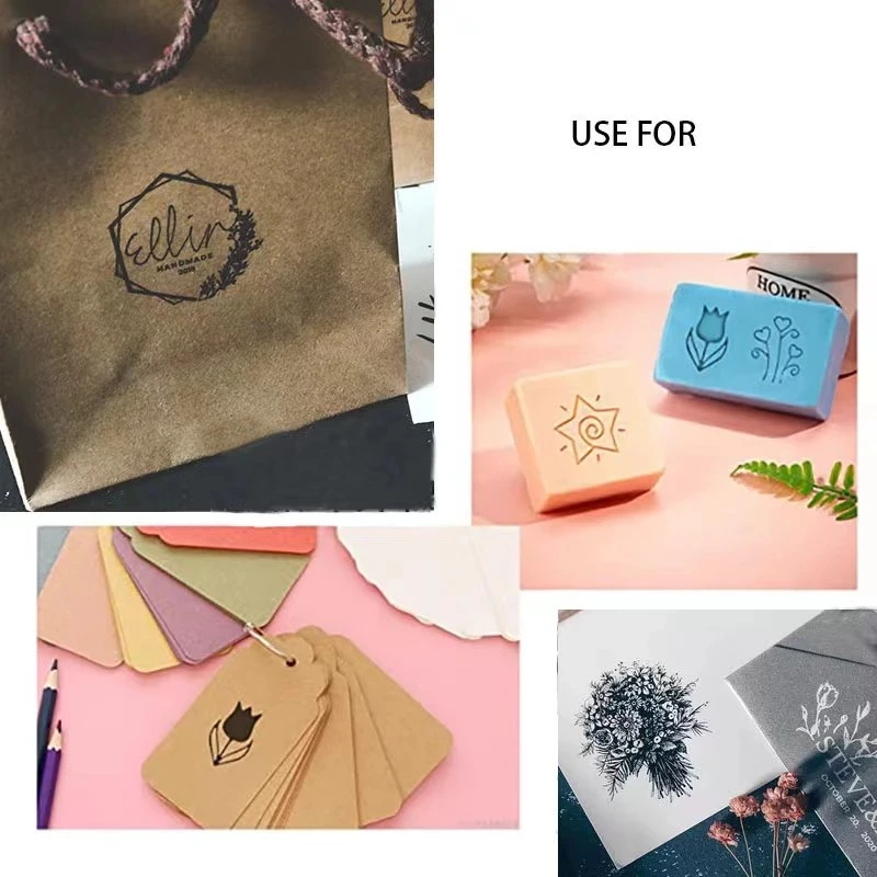 Personalised Custom Flower English Letter Series Soap Stamp Sealing Seal Mold For Diy Handmade Soap Making Supplies Kits Tools