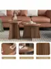 Round Coffee Table Set of 2 Mid Century Modern Fluted Nesting Coffee Table Center Tables Small Round Wood Coffee Table S 3