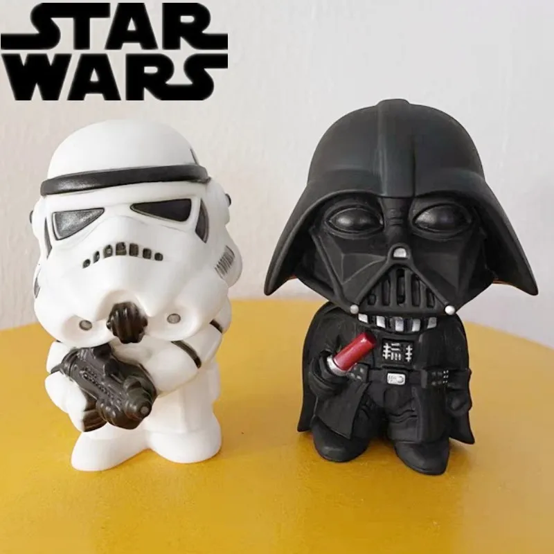 Disney Star Wars 10Cm Anime Mandalori Figure Action Force Awakes Black Series Darth Vader Mini Model Toys For Birthday Gift