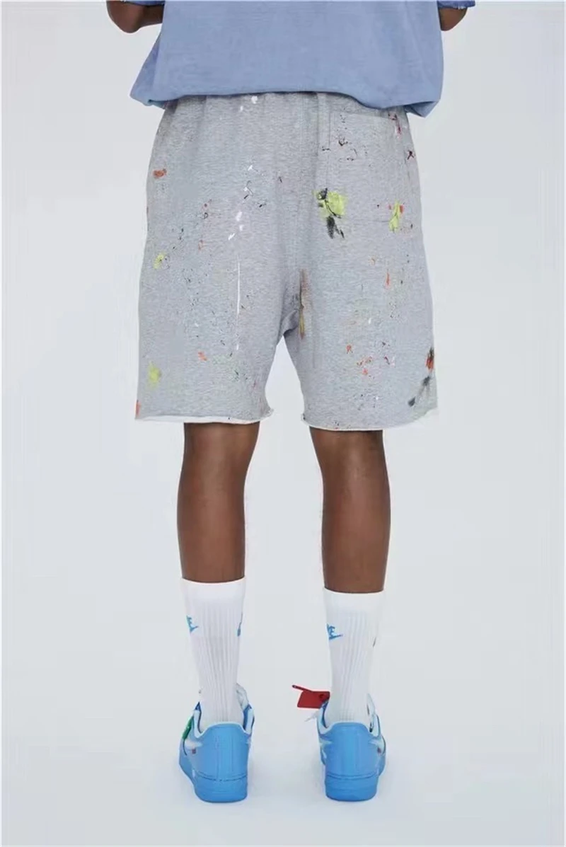 High quality Saint Louis SSSaint Street Hip Hop Summer Speckler Graffiti Trendy Brand Casual Cotton Black Grey Shorts