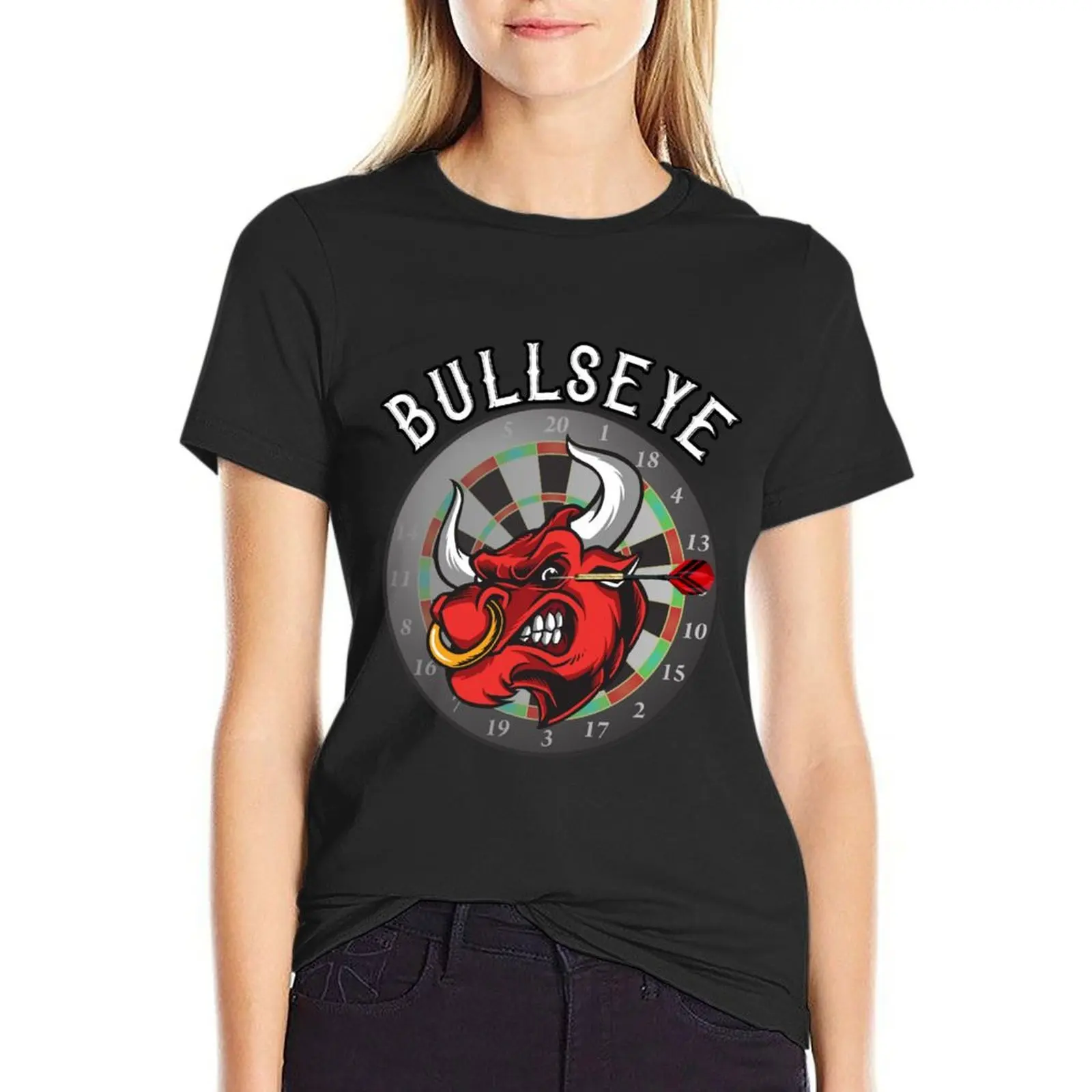 Bullseye Darts Fan Dartfeil Dartboard T-Shirt funnys plus size tops female workout t shirts for Women