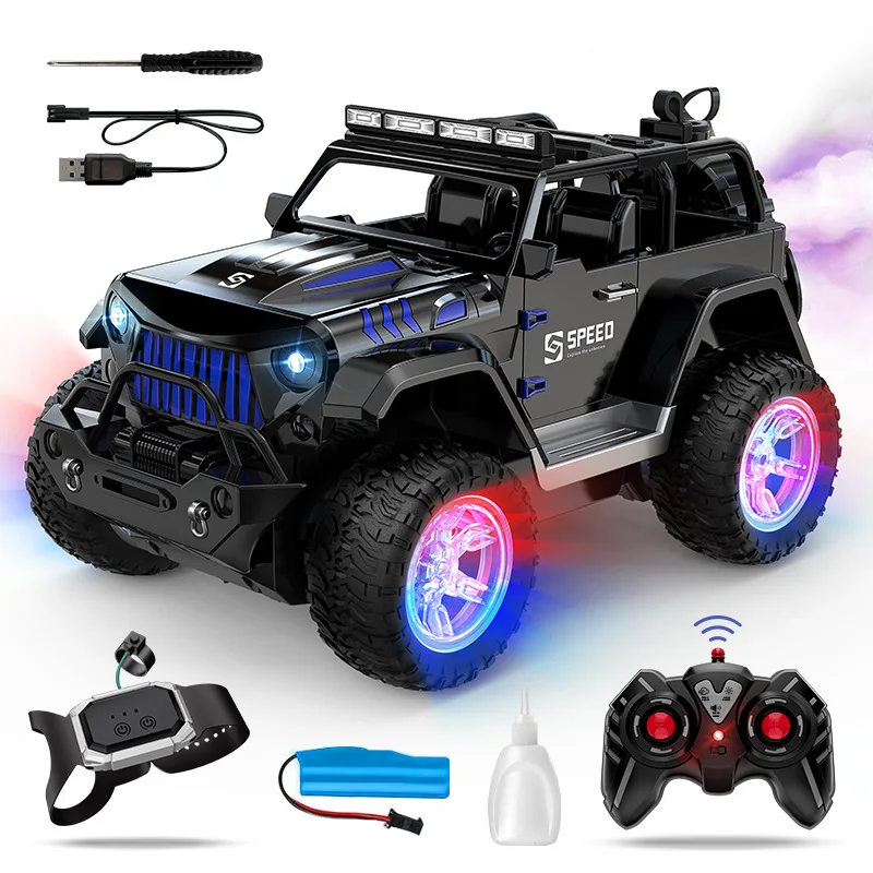 2.4G 4WD Afstandsbestuurbare Voertuig met Lichtspray, Drift, Offroad Raceauto, Snelle Elektrische Offroad Klimauto Speelgoed_voghion.com