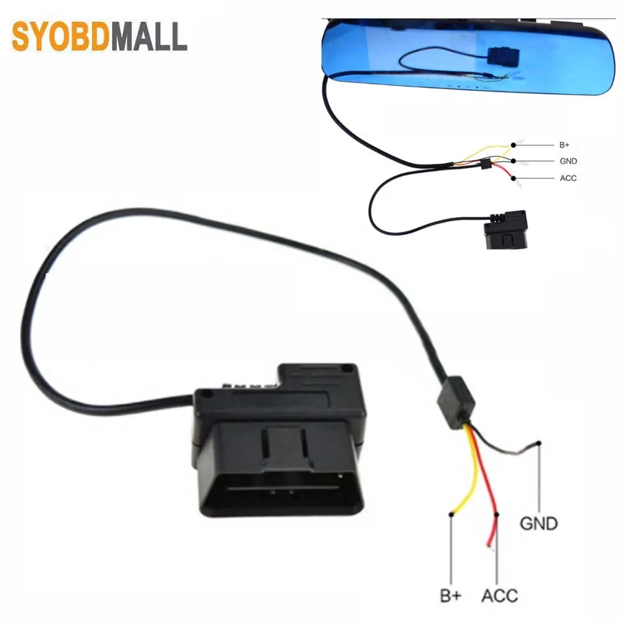 TacgrafoparacmaratraseraOBDCabledealimentacinconectorOBD2