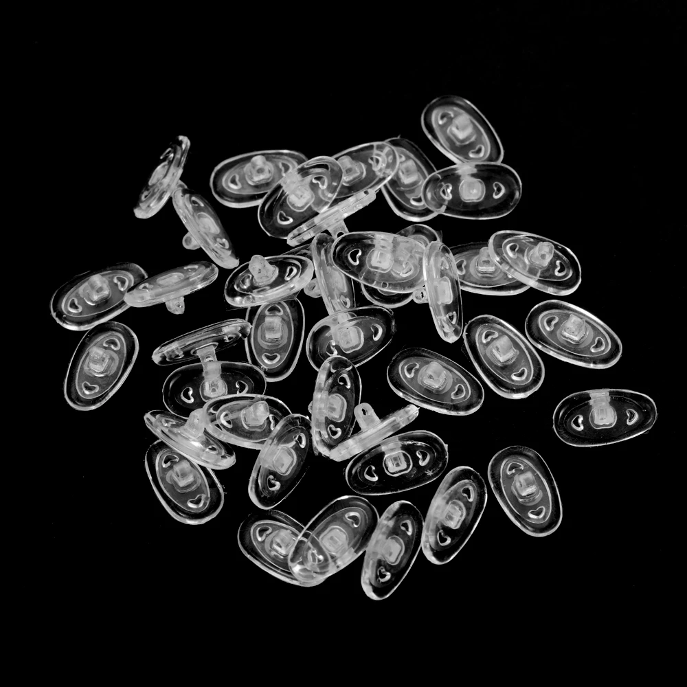 10 Pairs Packung Weichen Silikon Klar Sonnenbrille Gläser Brillen Oval Anti-Slip Schraube Auf Oval Nase Pads Brillen Zubehör teile – Detail 8