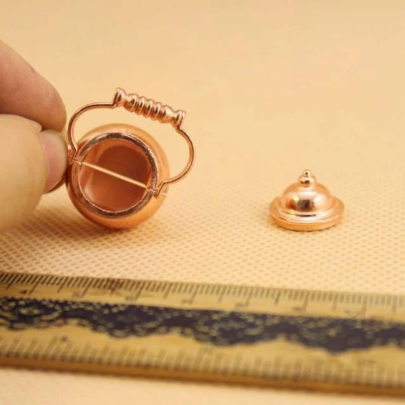 Retro Kettle Open Lid Dollhouse Miniature Re-ment 1:12 Scale Fairy Mini Doll Home Decor Accessories